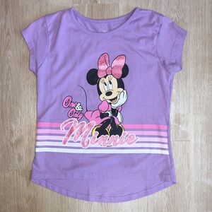 Disney Minnie Mouse Purple Pink Girl’s 6X Short Sleeve Tee T-Shirt